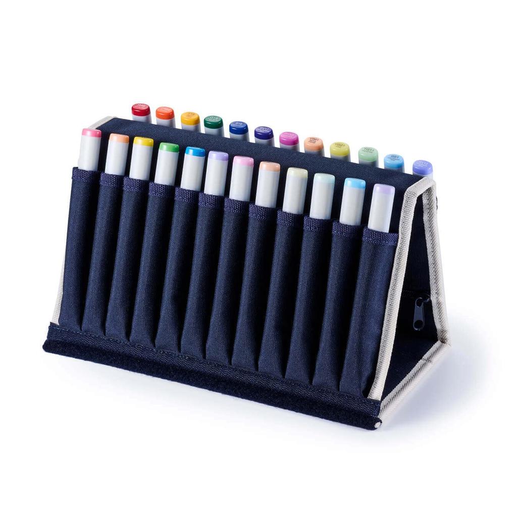 Too Copic Wallet, holds 24 pens, Navy Blue, for illustration markers and marker pens.