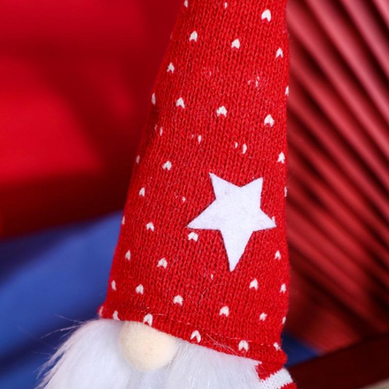 Valentine's Day Gnome Statues Knitted Decorations Mini Figurines Decorative Faceless Doll Statues 1PC