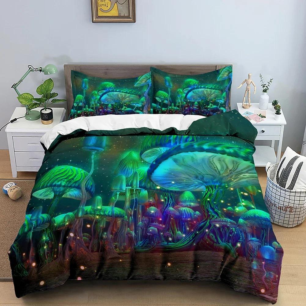 Dolphin Deep Sea Ložní souprava Motýl Houba Povlak na přikrývku 3D Queen Twin King Povlaky na přikrývku Prošívaná přikrývka Domácí textil