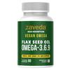 ZAVEDA Vegan Omega 3.6.9 Flax Seed Oil Capsules - 1000 Mg Per Serving, (60 N), Good for Heart, Brain, Eye, Skin, Muscles, Bone & Joint Support -