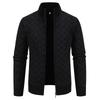 New Winter Men's Fashionable Casual Stand-up Collar Sweater Jacket Thickened Velvet Jacket for Young and Middle-aged People