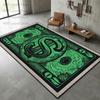 Cyberpunk Neon Green Geometric Area Rug Light Luxury Decoration Home Machine Washable Living Room Carpet Bedroom Bedside Mats