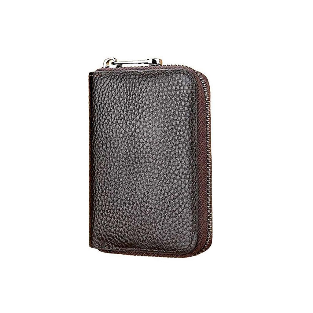 Classic Multi-card Storage Bag Man Wallet with Zipper Women Coin Purse 22 Bits Unisex Solid Color Credit Card Holder