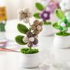 Künstliche Gehäkelte Blume Handgemachte DIY Perlen Fotografie Requisiten Hause Hochzeit Party Puff
