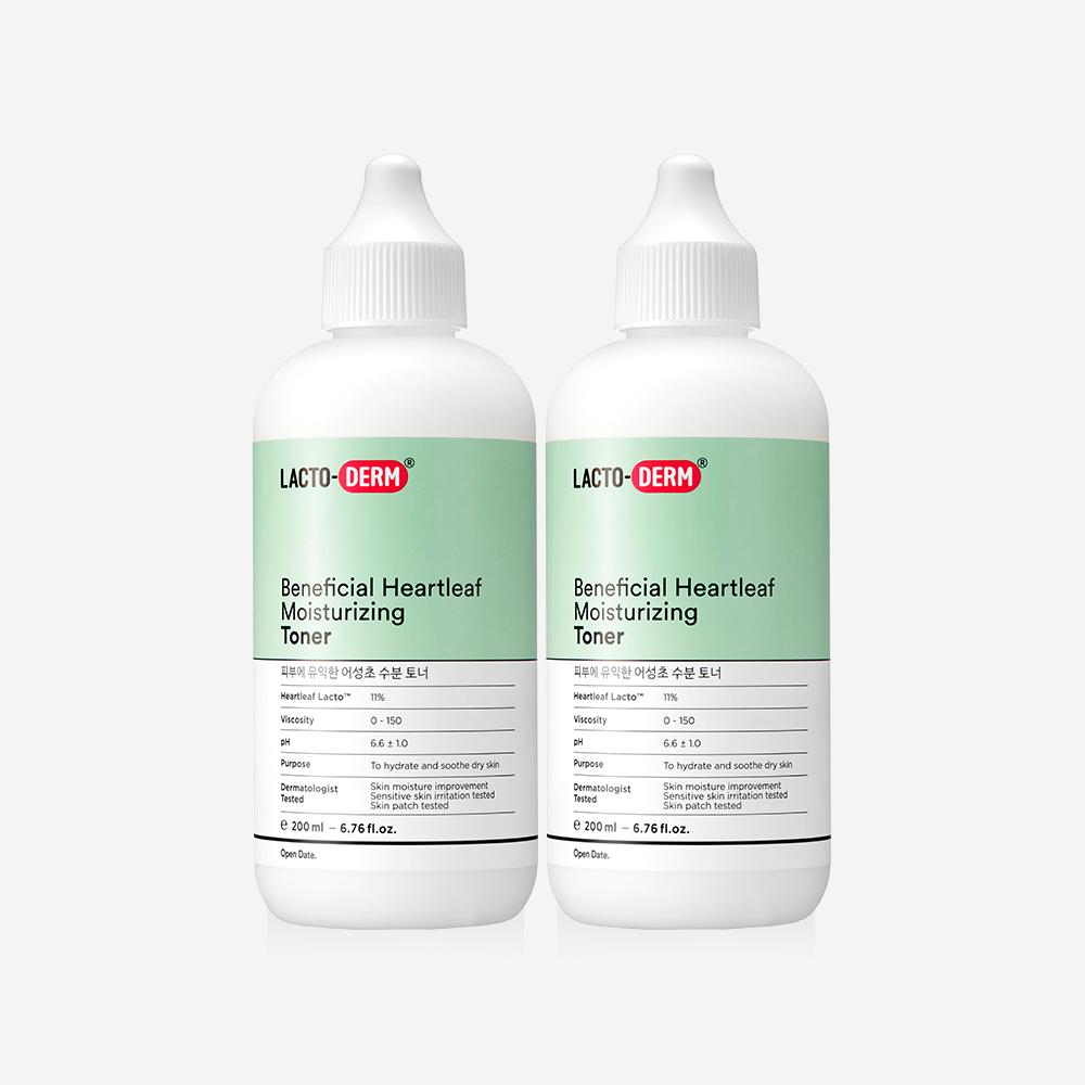 Lactoderm Skin-Beneficial Houttuynia Cordata Toner 200ml x 2