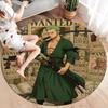 One Piece Art Round Area Rug Carpet Rug For Living Room Bedroom Sofa Playroom Decor Nonslip Floor Mat