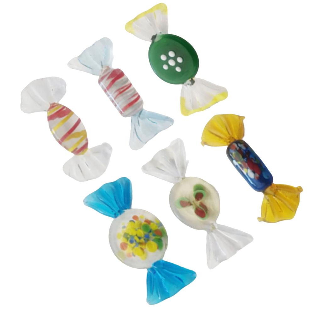 Glass Candy Figurines Vibrant Colored for Living Room Bedroom for Decoration