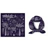53cm Twill Silk Scarf Woman Palm Tree Painting Square Scarves Wraps Bandana Small Hijab Silk Foulards Tie Headband Neckerchief