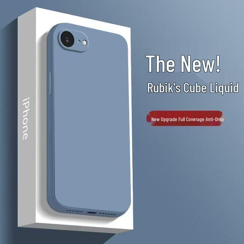 Apple iPhone 16e Case: Solid Color, Liquid Full-Cover Anti-Drop, Soft Shell, Straight Edge Design