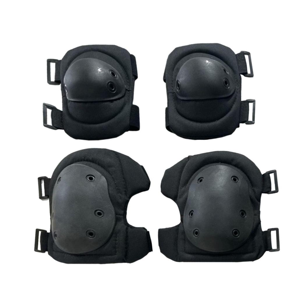 Taktisches Trainingsschutz-Set: Anti-Kollisions Knie- & Ellbogenschützer für Militär, Radfahren, Bergsteigen - 4-teiliges Set