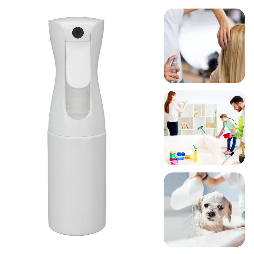 Spray Bottles Continuous 360° Fine Mist 200ml White High Pressure Water Spray Bottle for Styling Home Barbershop