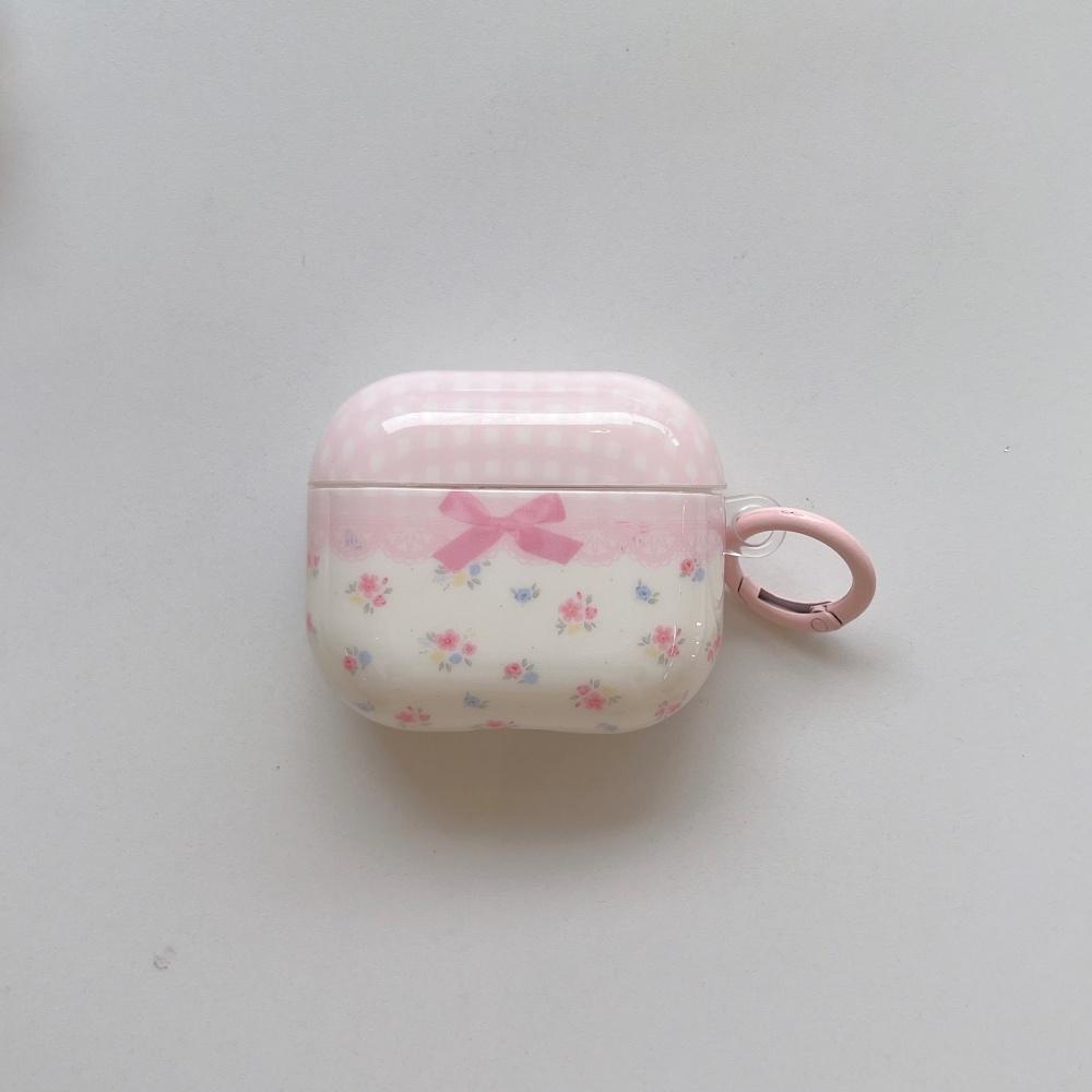 ins Korean small floral bow is suitable for airpods4 earphone cover pro3 new airpodspro2 protective cover 3rd generation Apple wireless bluetooth