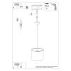 Round white hanging lamp Ø30 cm NOVA 1xE27 15W SL.1403 Sollux Lighting