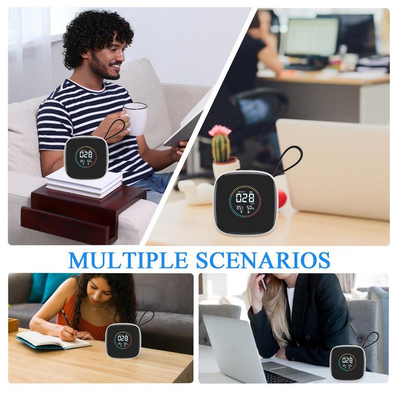 Pm2.5 Detector Air Quality Monitor Portable Small Digital AirQuality Detector Multipurpose Home Humidity Tester For Smart Home