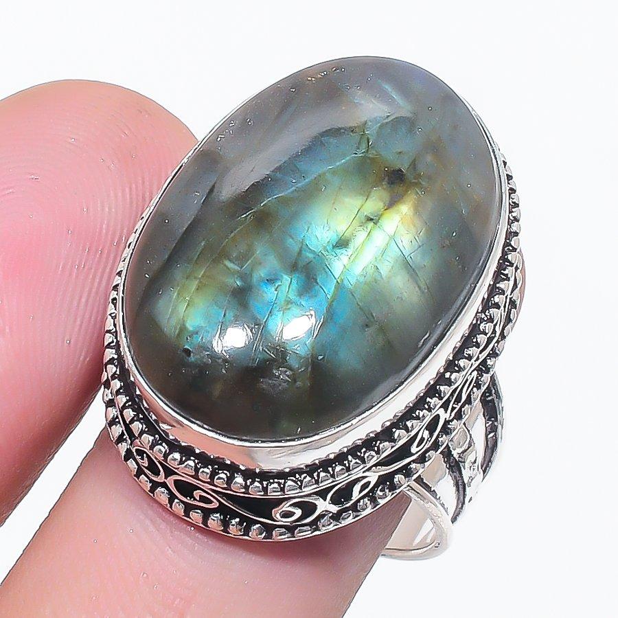 Lapis Lazuli Gemstone 925 Sterling Silver Jewelry Ring Size 10