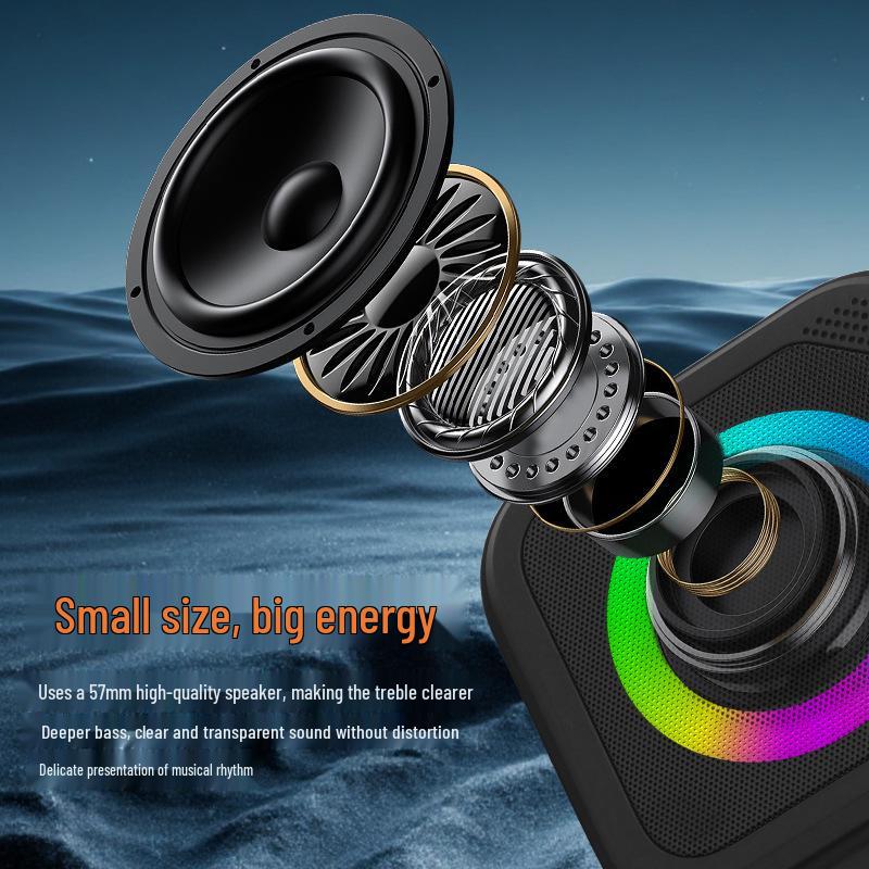 Cross-Border Bestseller: Waterproof Bluetooth Outdoor Speaker with RGB Ambient Light