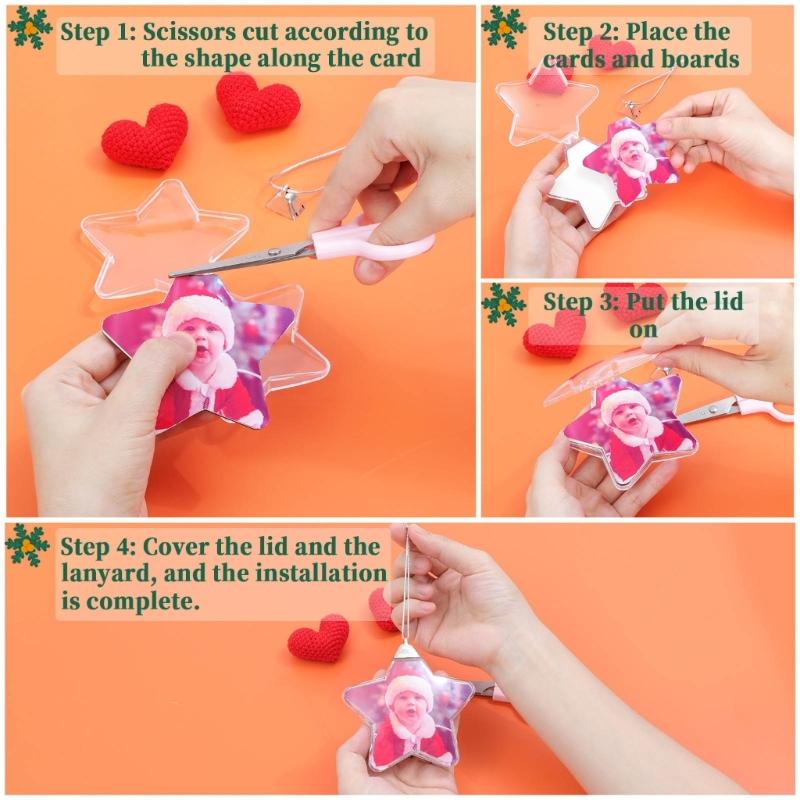 Thermal Sublimation Ornament Blank Multi Shape Christmas Decoration Pendant Heat Transfer Product DIY Crafts Making