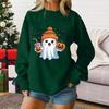 Ladies Fashion Casual Halloween Printed Pullover Sweater