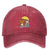 Copy Of Rilakkuma And Korilakkuma In The Rain Washed Baseball Cap Trendy Trucker Hat Unisex Men Sports Sun Visors Baseball Caps