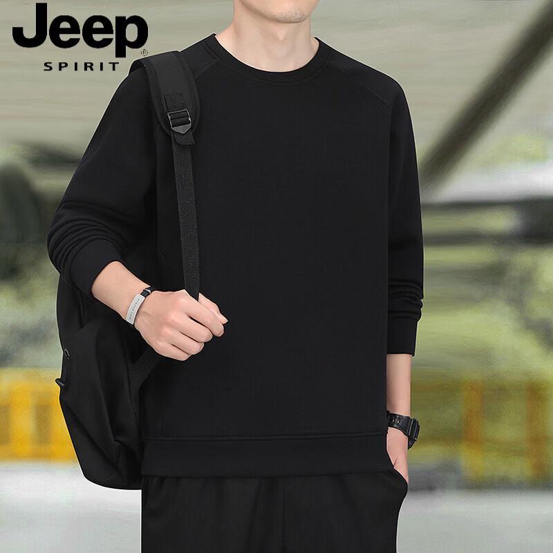 JEEP SPIRIT Men's Round Neck Casual Sweatshirt