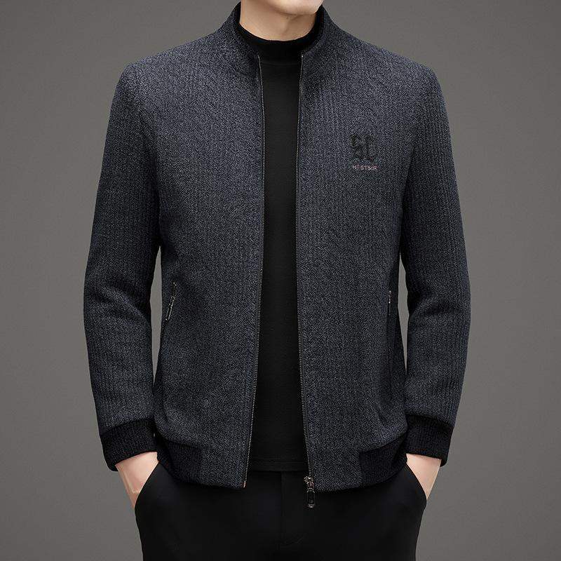 

Мужские осенние и зимние новые утолщенные мужские повседневные куртки Chernel Куртки для людей среднего возраста Мужские куртки для пап 4XL серый