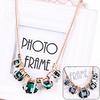 Fashion Women Crystal Pendant Golden Chain Choker Beauty Statement Bib Necklace