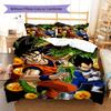Son Goku Pattern Bedding Quilt Set Quilt Cover Pillowcase Home Decoration Gift (1 * Duvet Cover + 2 * Pillowcase, Without Core)