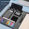 A4 Multifunctional Meeting Folder | Leather - like Finish. Organize Phone, Cards & Notes. Ideal for Business & Productivity!