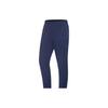 Solid Color Logo Elastic Waist Straight-Leg Quick-Dry Knitted Sports Pants Men Bottoms Navy-Blue AYKT205-5