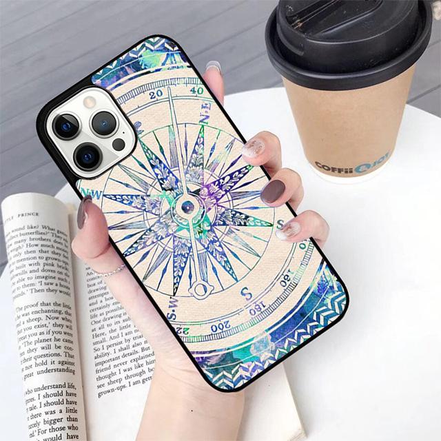 Compass Phone Case For Apple iPhone 17 Air Pro Max Plus Coque For iPhone 17 Air 14 15 16 13 12 Max Cover