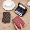Women RFID Blocking Credit Card Holder Wallet PU Leather Accordion Card Case Zipper Small Coin Purse Mini Card Organizer Wallet