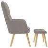 Relaxation Armchair with Footstool Taupe Fabric