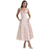 European & American Floral French Style Summer Camisole Dress – Gentle, Slimming Long Floral Dress