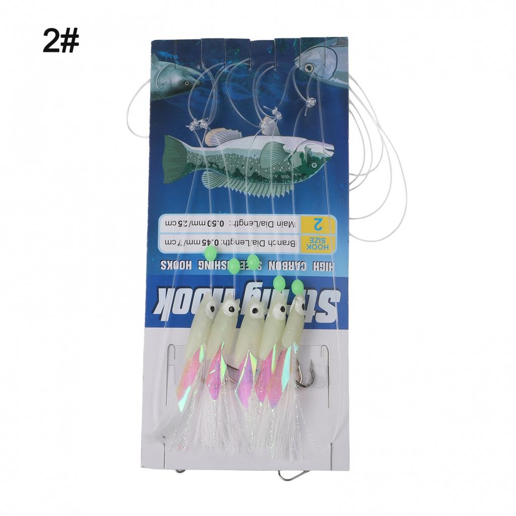 Enhanced Catch Rates Fishing Lure Set Luminous Hooks
