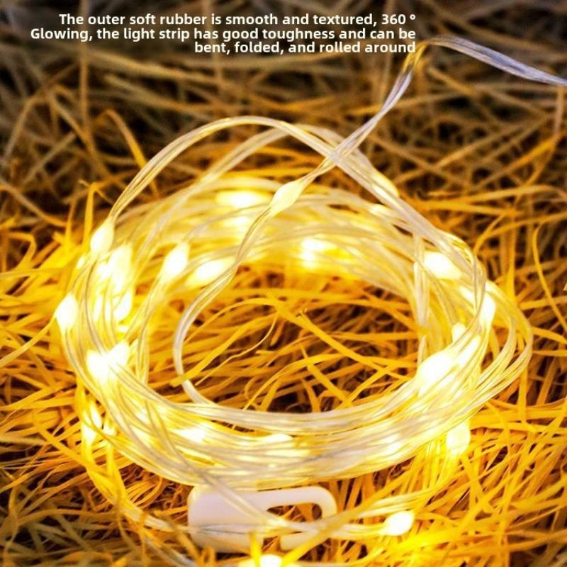 20 Meters Camping Tape Light with Waterproof LED Outdoor Tent Light String Festive Atmosphere Light, Garden Decorative Light