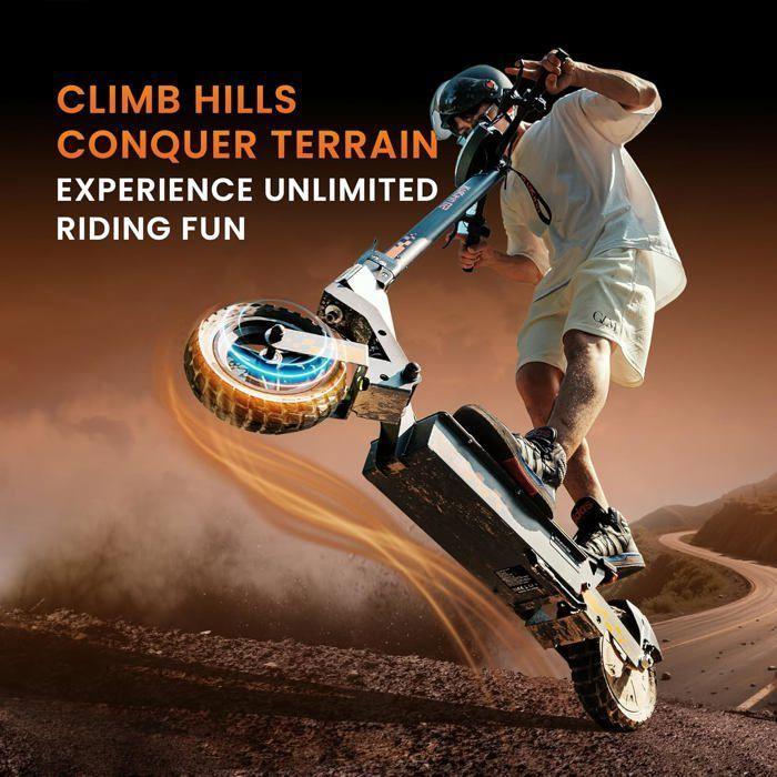 Scooter électrique KuKirin C1 Pro -- Moteur 500 W - Batterie 48 V 26 Ah - Pneus 14 pouces - Autonomie 100 kilomètres