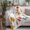 Cozy Christmas Throw Blanket Soft Flannel Festive Holiday Decor Reversible Reindeer Snowman Gift Warm Winter Bedspread