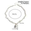 Personality Sliver Color Irregular Geometric Acrylic Gemstone Pendant CCB Beaded Necklace Bracelets for Women Designer Jewelry