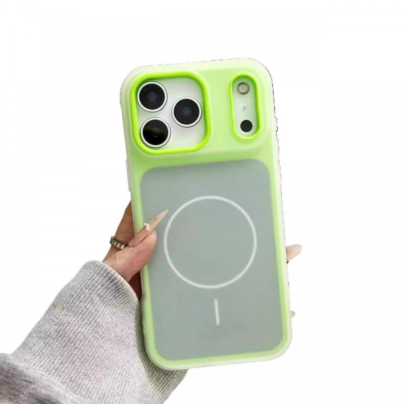 Dual-Tone Jelly Hybrid Phone Case IPhone 17 Pro Max With Magnetic Snap-on Design Soft Touch Finish Shockproof Full Coverage