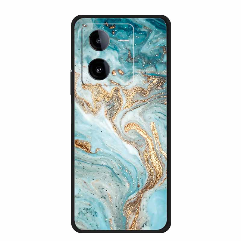 Phone Cover For Vivo iQOO Z8 5G Cases 6.64" Marble Soft TPU Silicone Para for Vivo iQOO Z8 V2314A 2023 Back Case Bumper Fundas