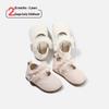 Spring 2026 Girls' Mary Jane Shoes – Korean Style, Soft Sole, Lace Trim, Leather, Kids' Walking Shoes