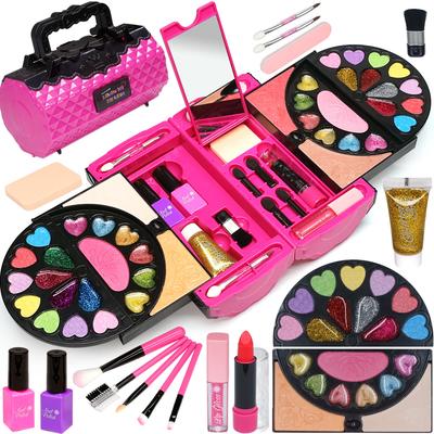 Kids Makeup Kit Realistic and Safe Kids Washable Little Girl Princess Toy Makeup Kit for Ages Gift for Girls Girls' - 59-Piece Makeup, Makeup, Kids,