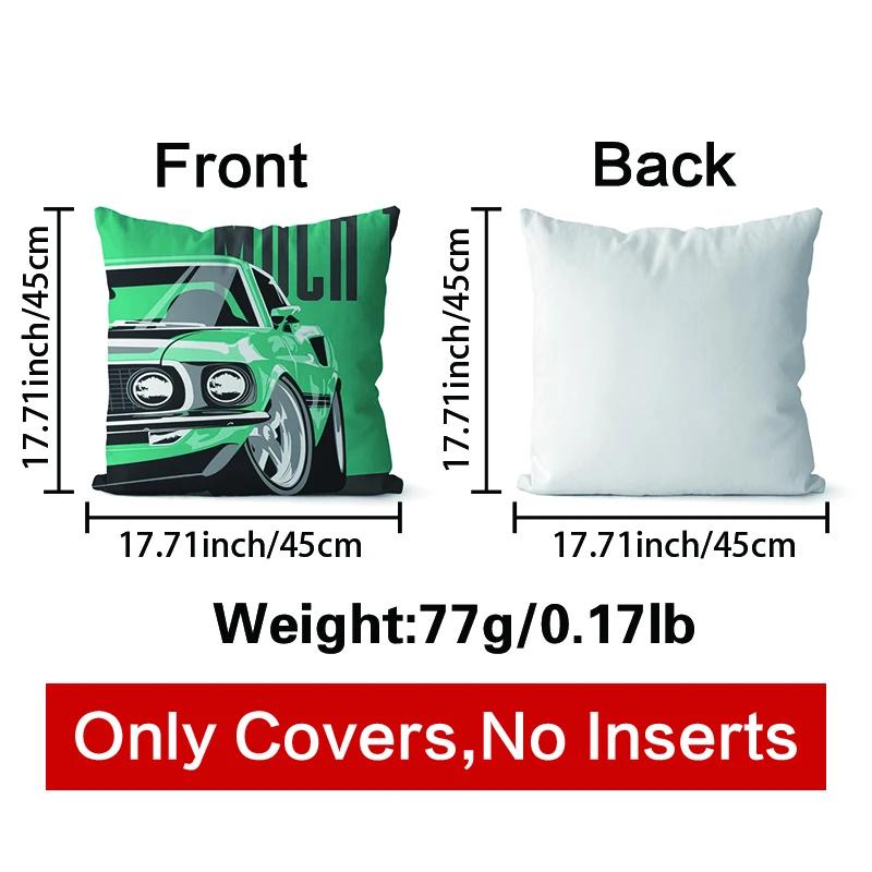 Fashion Car Santana Sedan Car Pattern Printed Soft Square Pillowslip Polyester Cushion Cover Pillowcase Living Room Home Decor