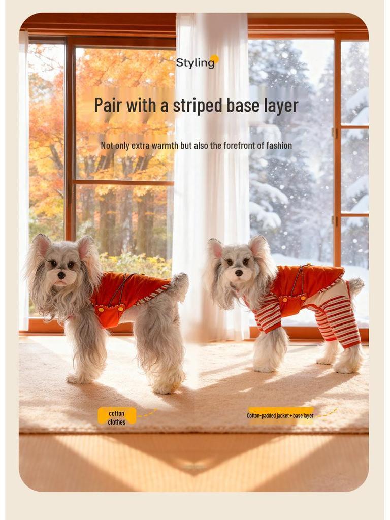 Hoopet Water-Repellent Cotton Vest: Warm Outdoor Jacket for Pets (Autumn/Winter)