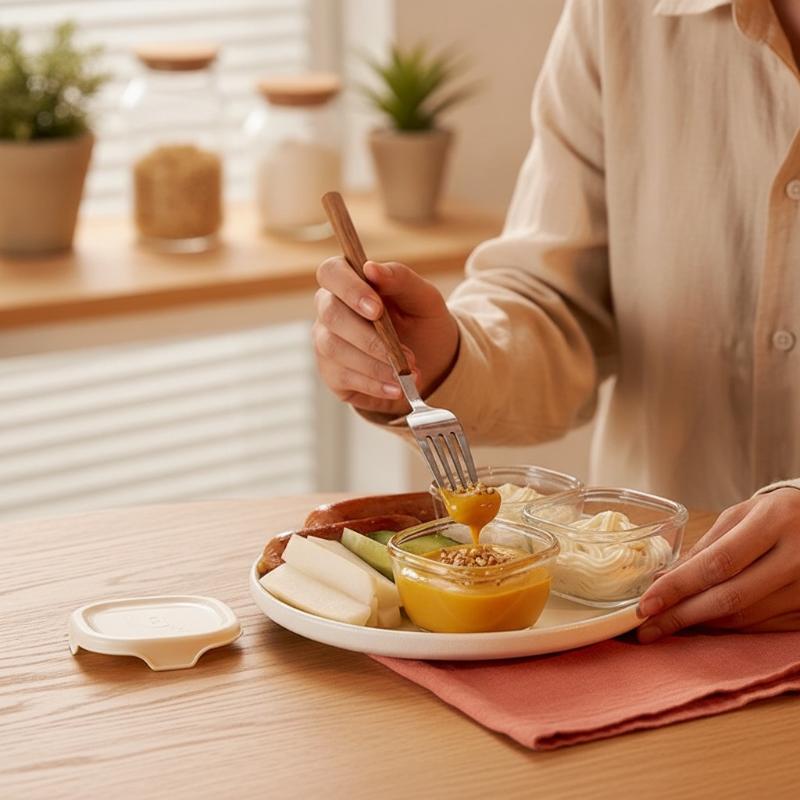 1 Stück kleine Glasschale mit Deckel Klarer Glasbehälter Stapelbar Für Desserts Puddings Saucen Dips Nüsse Haferflocken Süßigkeiten Süßigkeiten