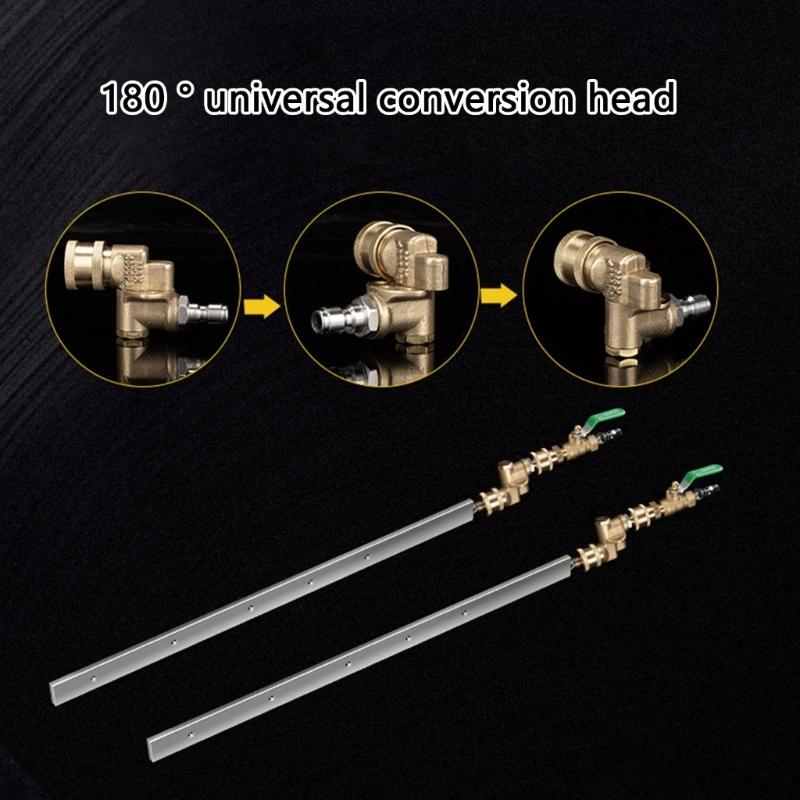 Robuste Heizkörperreinigung aus 304 Edelstahl mit 180 Grad drehbarem Schnellanschluss