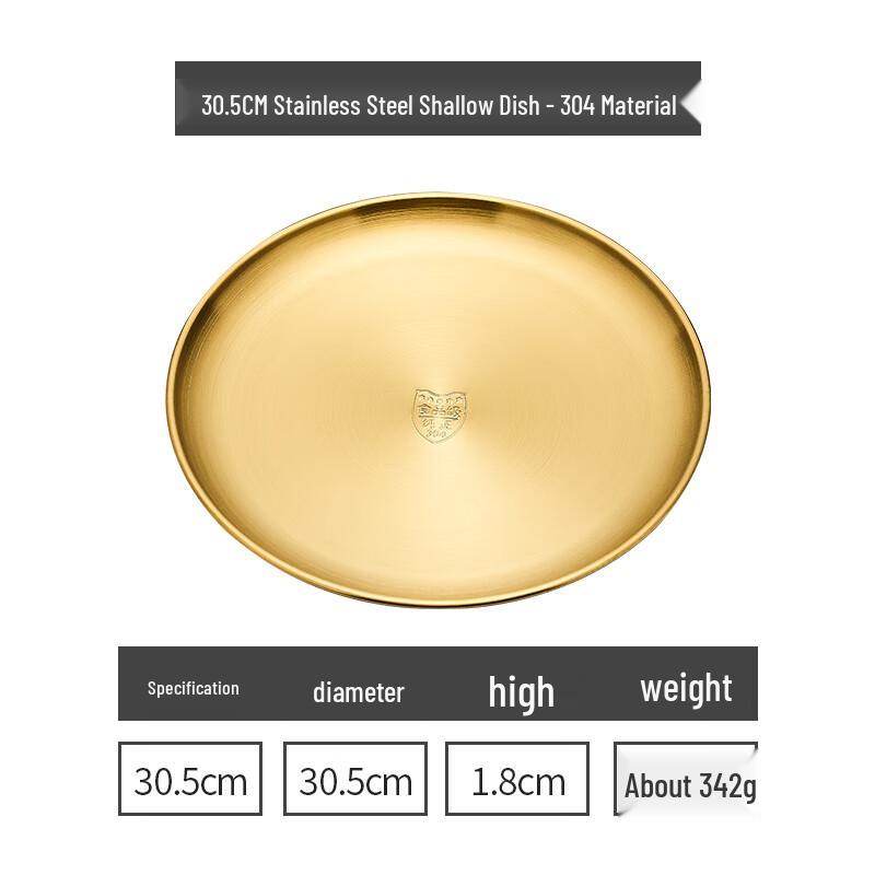 Lainuo Multi-Purpose Stainless Steel Round Plate