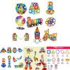 Multicolor Magnetic Building Blocks With Good Abrasion Resistance For Creative Kids