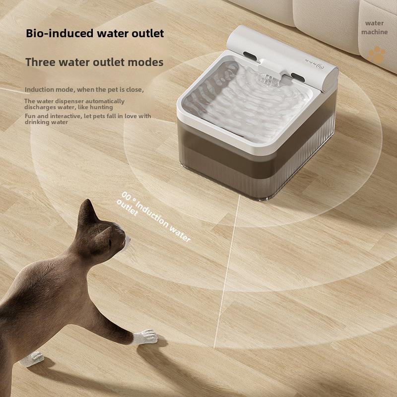 Wireless Smart Pet Water Fountain with Large Capacity & Filtered Circulation