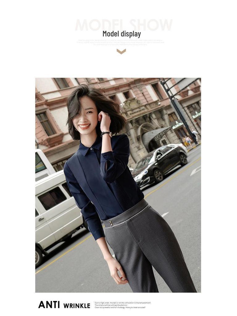 Women's Professional Short Sleeve Chiffon Shirt - Summer Formal Wear